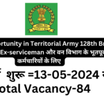 Ex-serviceman vacancy in territorial army 128th Bn jaisalmer job in 2024